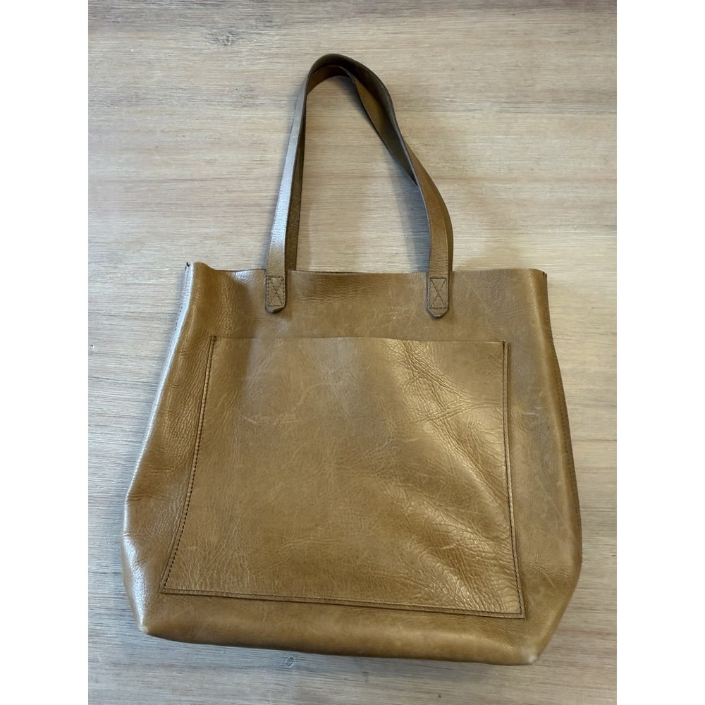 Madewell Tan Nubuck Leather Transport Medium Tote Bag Purse